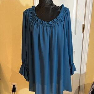 Violet & Claire Blue Blouse